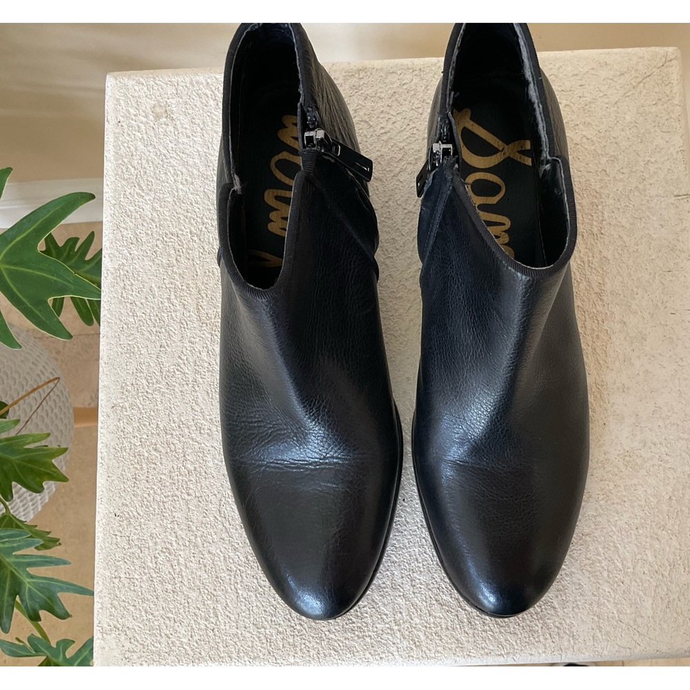 Sam Edelman Black Leather Booties, Size 37 European. - Picture 2 of 14
